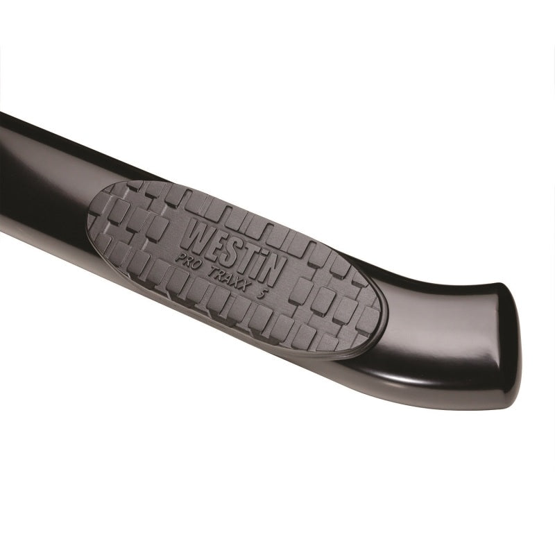 Westin 07-13 Chevy Silv 1500 Extended Cab (8 ft Bed) PRO TRAXX 5 WTW Oval Nerf Step Bars - Blk