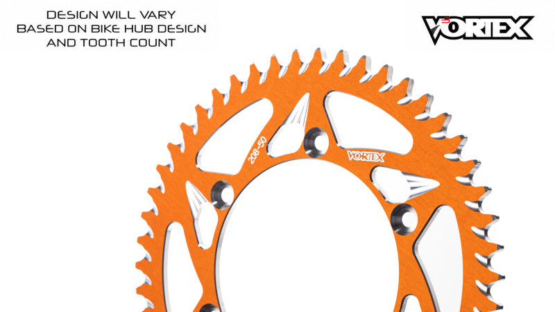 Vortex Racing 36 Tooth 520 Rear Sprocket - Orange