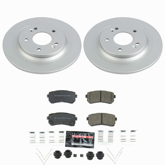 Power Stop 18-23 Hyundai Kona Rear Z23 Coated Brake Kit
