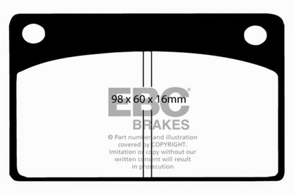 EBC 66-68 Volvo 140 1.8 Yellowstuff Front Brake Pads