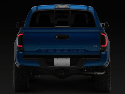 Raxiom 16-23 Toyota Tacoma Axial Series LED Tail Lights- Black Housing- Smoked Lens