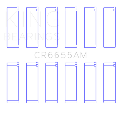 King Engine Bearings Mazda JE39 (Size STD)  Connecting Rod Bearings Set (6 Pairs)