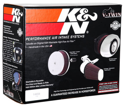 K&N 00-16 Harley-Davidson Street Metal Intake System Flare Black