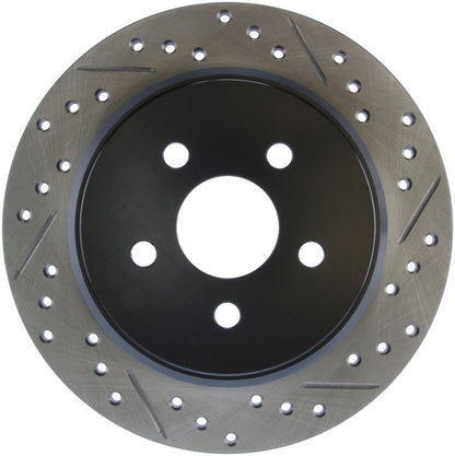 StopTech 03-09 Chrysler PT Cruiser Tur / 03-05 Dodge Neon SRT-4 Rear Left Slotted & Drilled Rotor
