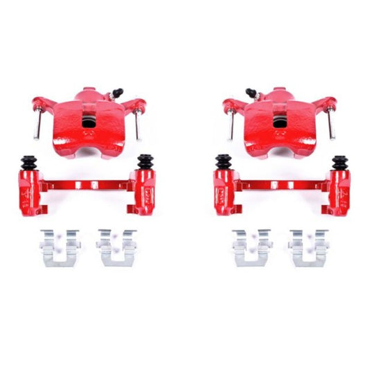 Power Stop 08-09 Buick Allure Rear Red Calipers w/Brackets - Pair