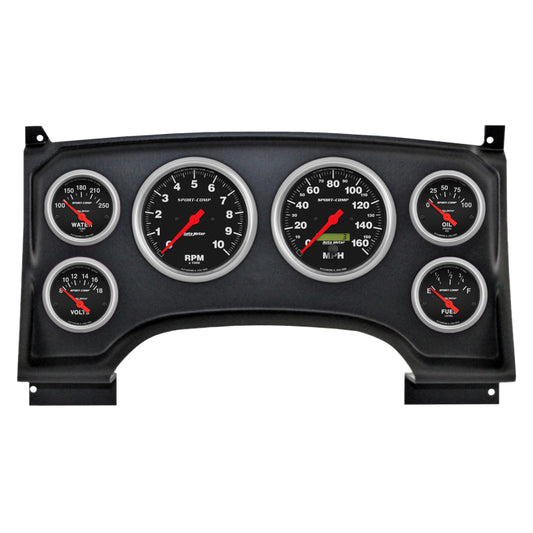 Autometer Sport-Comp Direct Fit Dash Kit 94-97 Chevy S10 Truck (2 x 3-3/8in. / 4 x 2-1/16in.)