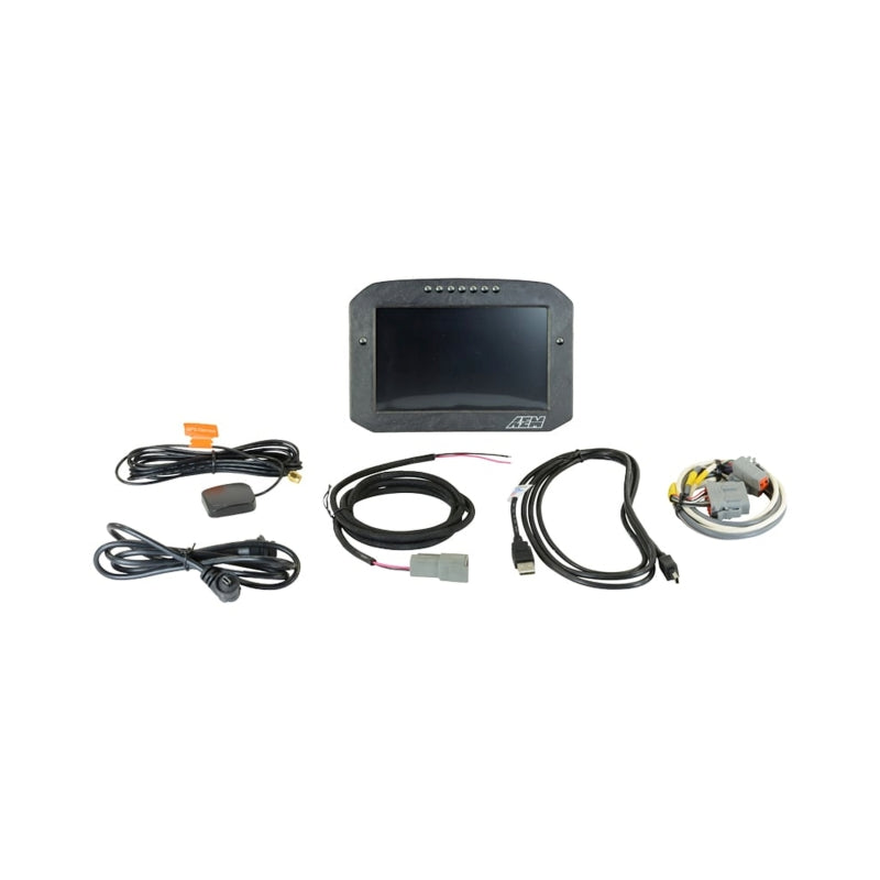 AEM CD-7LG Carbon Logging Flush Digital Dash Display w/ Internal 20Hz GPS & Antenna