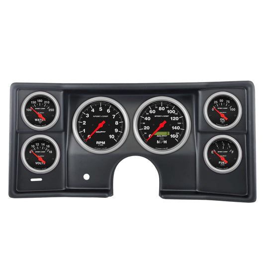 Autometer Sport-Comp Direct Fit Dash Kit 78-81 Malibu / El Camino / Montecarlo (2 x 5in/4 x 2-5/8in)