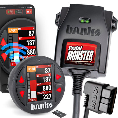 Banks Power Pedal Monster Kit Sumitomo TS 025 Sealed Series (Black) 6-Way With iDash Data Pro