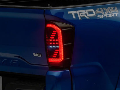 Raxiom 16-23 Toyota Tacoma LED Tail Lights- Black Housing- Clear Lens
