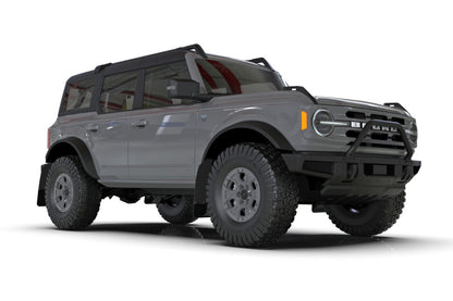 Rally Armor 21-25 Ford Bronco (Plstc Bmpr + RR - NO Rptr/Sprt) Blk Mud Flap w/Met. Blk Logo
