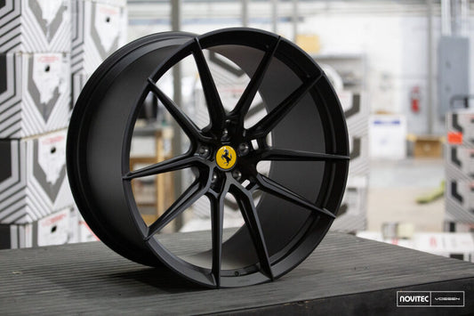Vossen x Novitec NF9 20x9.5in - 5x114.3 BP - ET38 - Satin Black Ferrari 296 Front Wheel
