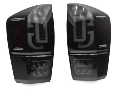Raxiom 16-23 Toyota Tacoma XW Series Sequential LED Tail Lights- Black Housing/ Smoked Lens