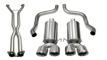 Corsa 09-13 Chevrolet Corvette (C6) 2.5in Xtreme Cat-Back Exhaust - 3.5in Twin Tips