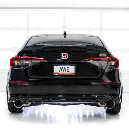 AWE Tuning 22+ Honda Civic Si/Acura Integra Track Edition Cat-Back Exhaust - Dual Chrome Silver Tips