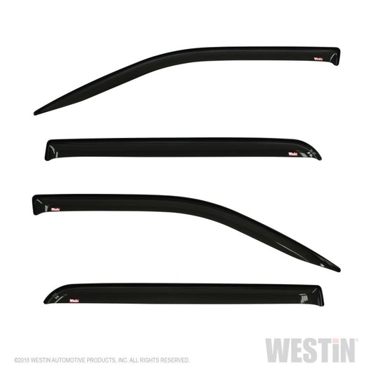 Westin 2019 RAM 1500 Crew Cab (Non Classic) Slim Wind Deflector 4pc - Smoke