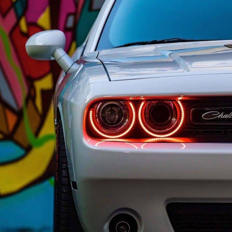 Oracle 15-21 Dodge Challenger Dynamic Surface Mount Headlight Halo Kit - - Dynamic
