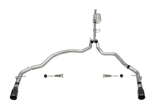 Corsa 2021-2025 Ford F-150 SuperCab/6.5ft Bed 3.5L V6 Sport Cat-Back Dual Rear Exit-Black PVD