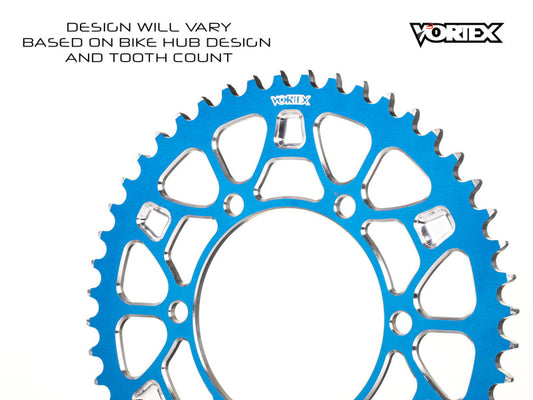 Vortex Racing V4 43 Tooth 520 Rear Sprocket - Blue