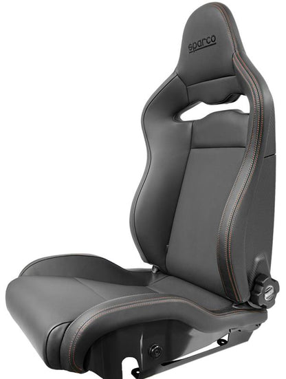 Sparco Seat SPX Special Edition Black/Grey w/ Gloss Carbon Shell - Left