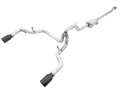 AWE Tuning 0FG 21+ Ford F150 Dual Split Rear Cat-Back Exhaust- 5in Diamond Black Tips