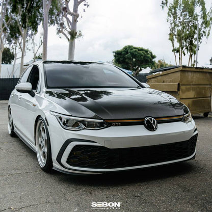 Seibon 22-23 Volkswagen Golf GTI/R OEM Style Carbon Fiber Hood