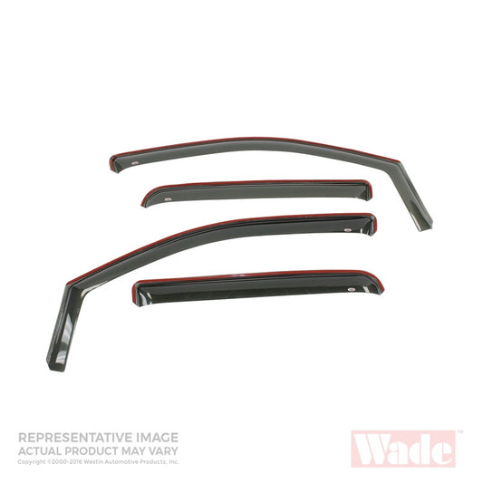 Westin 2007-2018 Jeep Wrangler Unlimited 4dr In-Channel Wind Deflector 4pc - Smoke