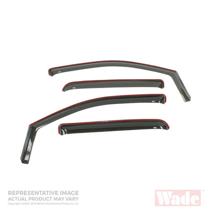 Westin 2007-2018 Toyota Tundra Double Cab In-Channel Wind Deflector 4pc - Smoke
