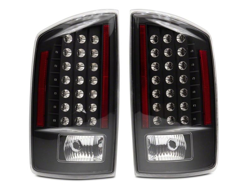 Raxiom 07-08 Dodge RAM 1500 LED Tail Lights- Black Housing (Clear Lens)