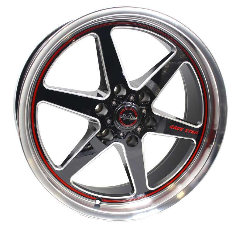 Race Star 93 Truck Star 17x7 6x5.50BC 4.00BS Direct Drill Black/Machined Wheel
