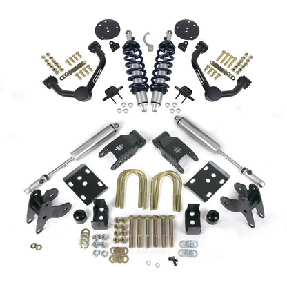 Ridetech 2015-2025 Ford F150 4WD ONLY Front and Rear Lowering System (1.5" to 3" Front / 3.5" to 5.5" Rear) - 12290115