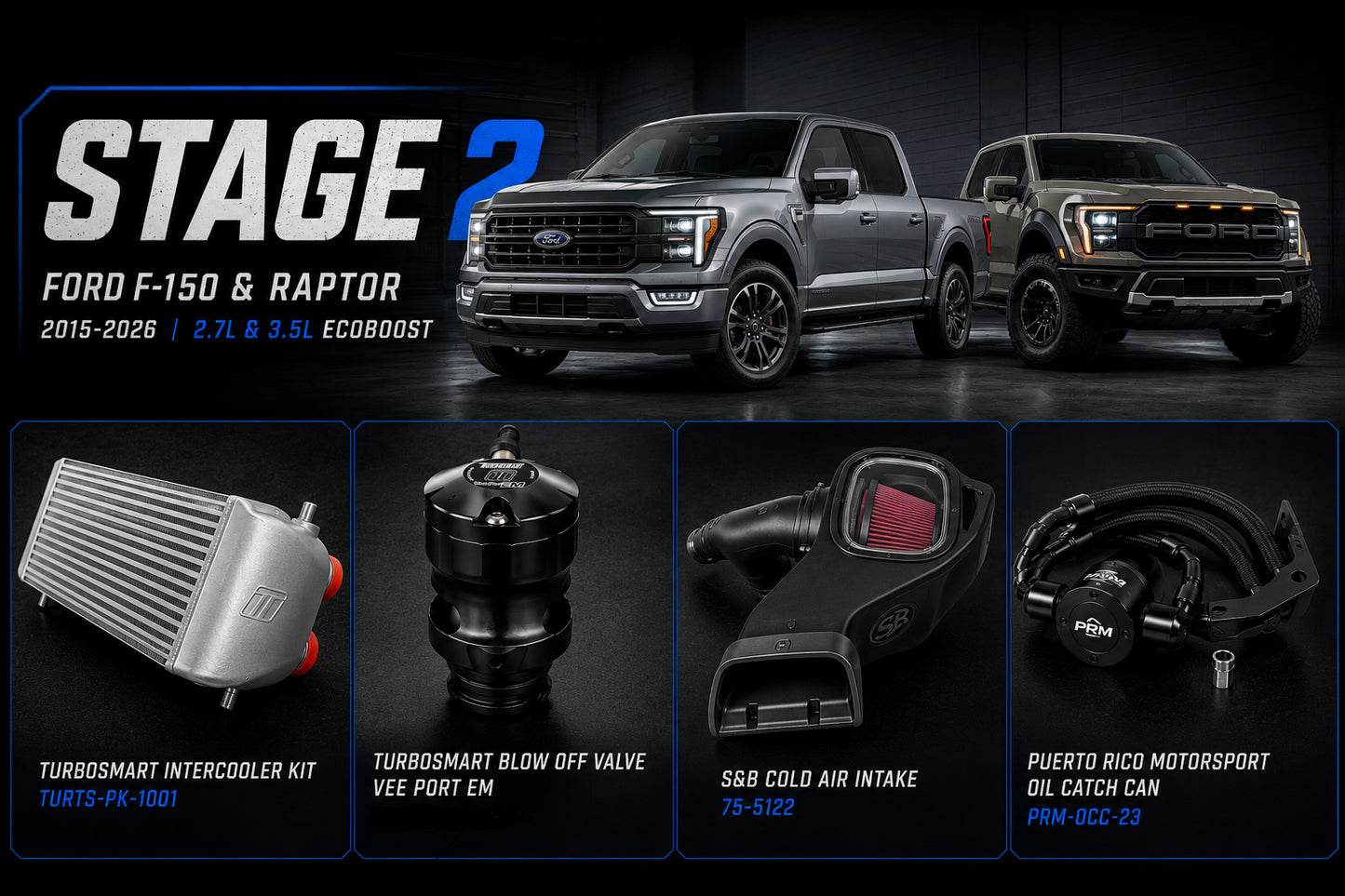 STAGE 2 Kit for F-150 2.7/3.5 (2015-2026)