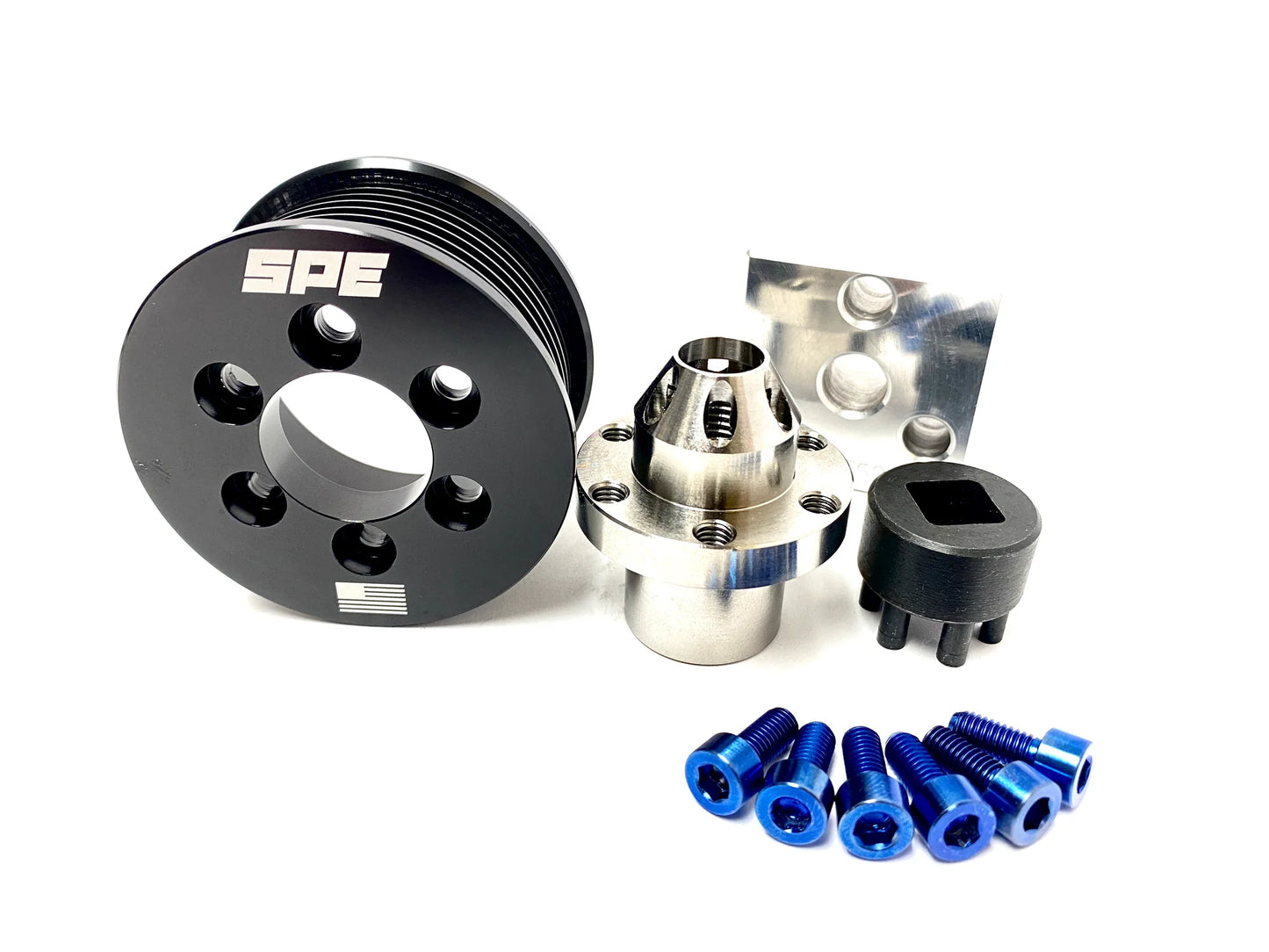 SPE MOTORSPORT GT500 & RAPTOR R PULLEY KIT W/STAINLESS HUB & INSTALL TOOL