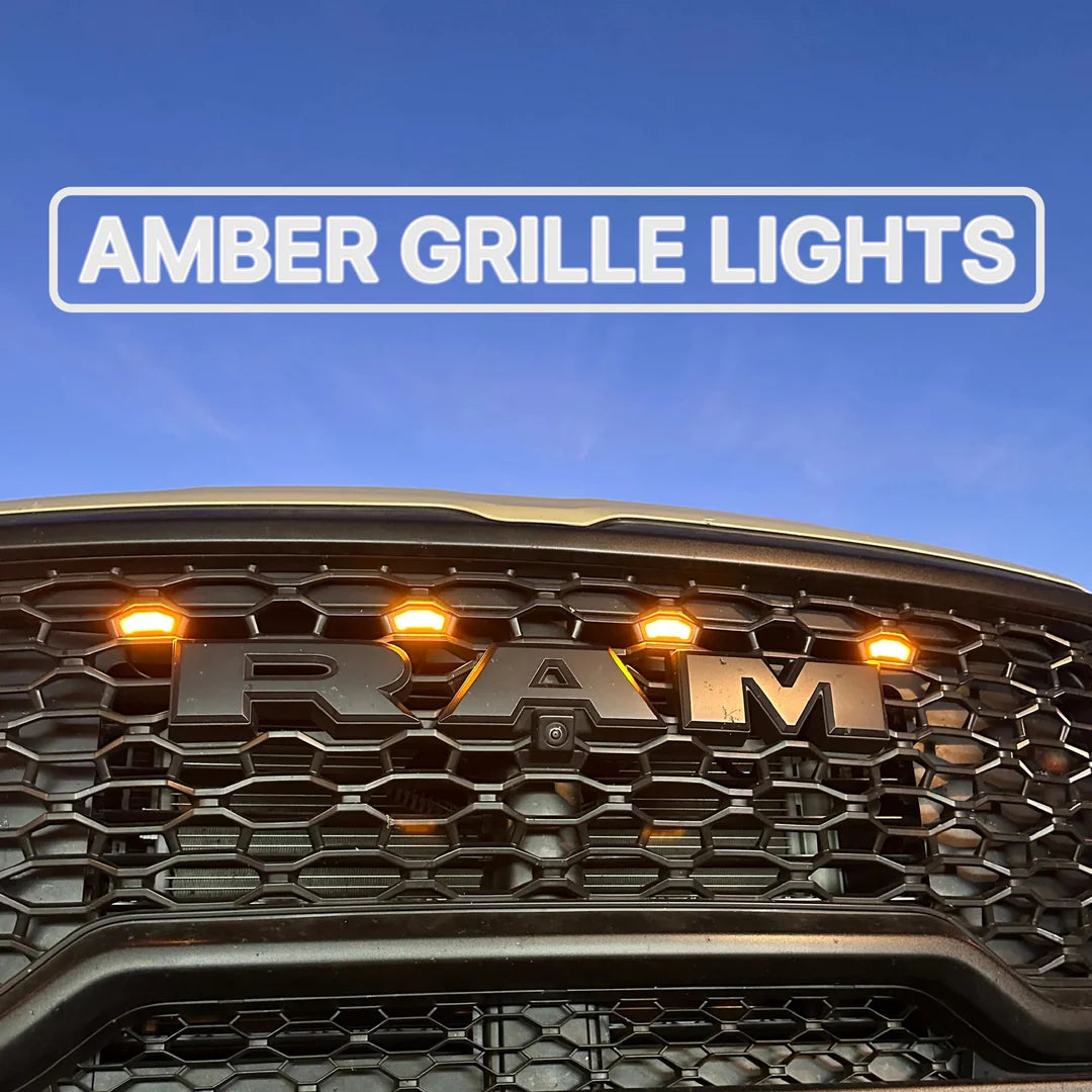 AMBER GRILLE LED MARKER LIGHTS | 2025+ RAM 1500DT TRUCKS
