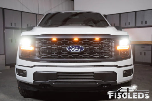 AMBER GRILLE LED MARKER LIGHTS | 2024+ F-150