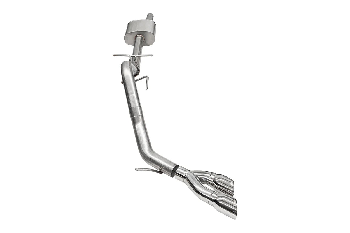 Corsa 2024-2025 Ford Ranger 3in Cat-Back Exhaust 4in Polished Pro-Series Slash Cut Twin Tip