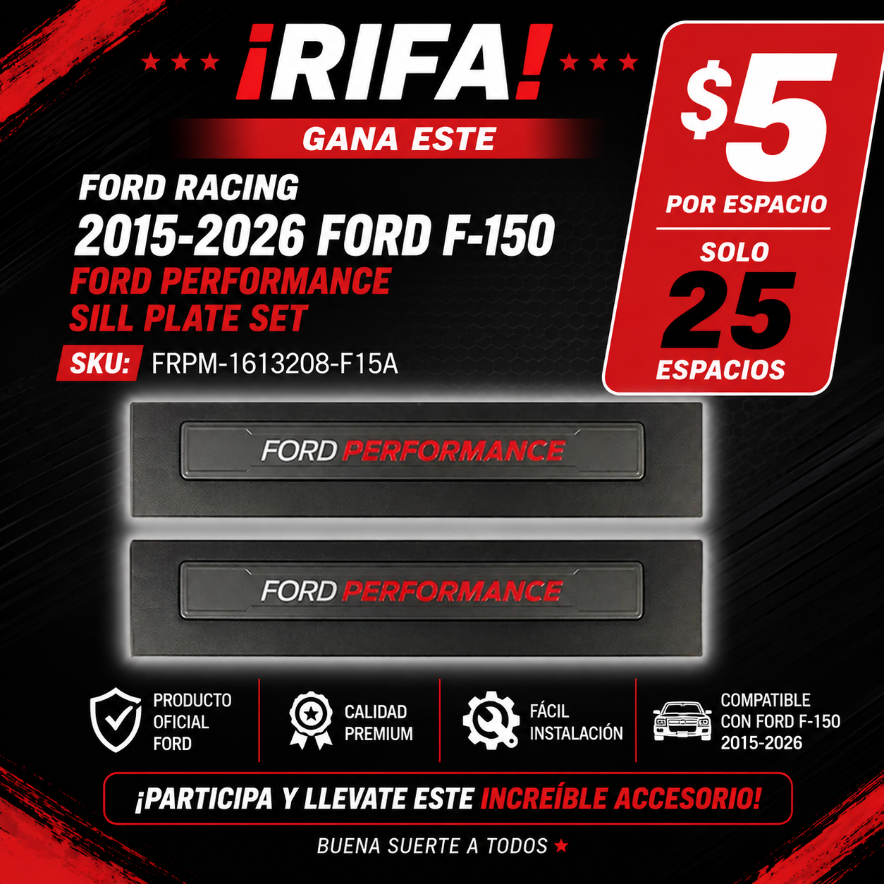 Arte Digital #1 Ford Racing Door Sills