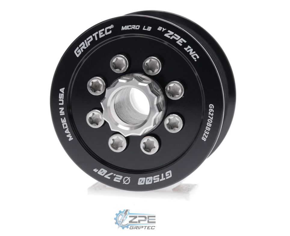 2.70" 8 Rib ZPE GripTec® 2pc 2020+ GT500 L3 Black Pulley & Hub Kit