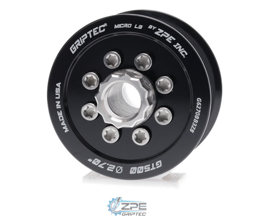2.70" 8 Rib ZPE GripTec® 2pc 2020+ GT500 L3 Black Pulley & Hub Kit