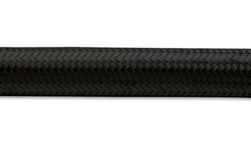 Vibrant -12 AN Black Nylon Braided Flex Hose .68in ID (50 foot roll)