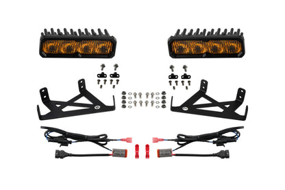 Diode Dynamics 2020-2022 Ford F-250 Super Duty F250 Fog SS6 Max LED Kit Yellow 3000K