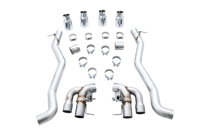 AWE Tuning 18-19 BMW M5 (F90) 4.4T AWD SwitchPath Axle-Back Exhaust - Chrome Silver Tips