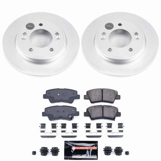 Power Stop 19-21 Hyundai Veloster Rear Z23 Coated Brake Kit