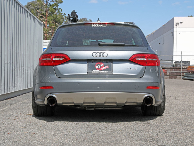 aFe MACH Force-Xp 13-16 Audi Allroad L4 SS Axle-Back Exhaust w/ Blue Flame Tips