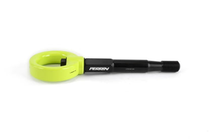PERRIN 15-17 Subaru WRX & STI / 13-17 Crosstrek / 12-16 Impreza Tow Hook Kit (Front) - Neon Yellow