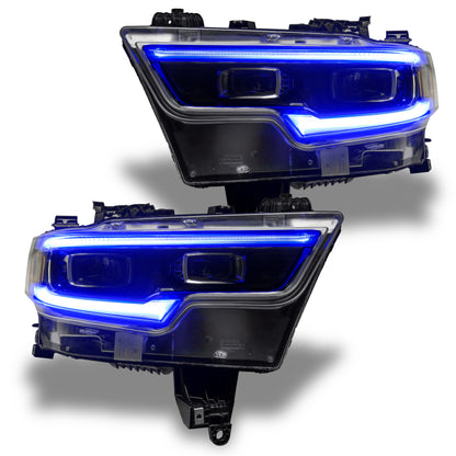 Oracle 19-21 RAM 1500 Headlight DRL Kit Projector LED - RGBW+A w/ Simple Controller