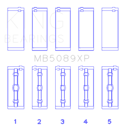 King Engine Bearings Toyota 1Rz/2Rz/3Rz (Size STDX) Main Bearing Set