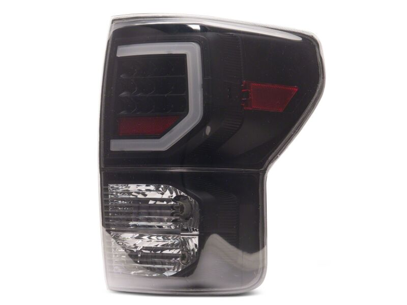 Raxiom 07-13 Toyota Tundra Axial Series Dual C-Shape LED Tail Lights- Black Housing- Smoked Lens