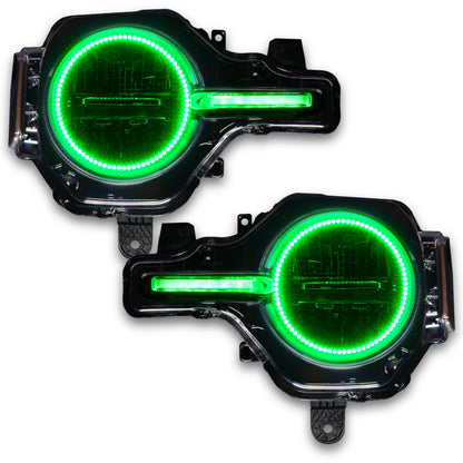 Oracle 21-22 Ford Bronco Headlight Halo Kit w/DRL Bar - Base Headlights -w/RF Controller