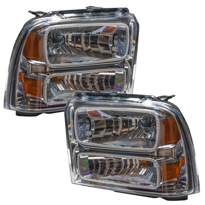 Oracle 05-07 Ford F-250/350 SMD HL - Chrome - ColorSHIFT w/ Simple Controller